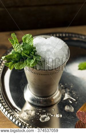 Frozen Boozy Bourbon Mint Julep