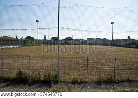 Pitch Of The Demolished Stade De La Palla Football Stadium In Valence, France.