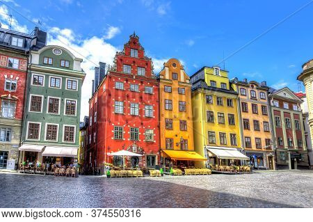 Stortorget Square In Stockholm Old Town, Sweden