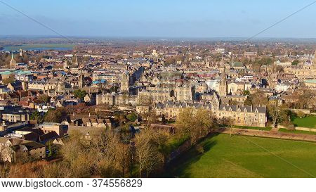 City Of Oxford And Christ Church University - Aerial View -aerial Photography