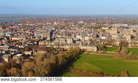 City Of Oxford And Christ Church University - Aerial View -aerial Photography