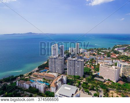City Aerial View Of Jomtien, Pattaya, Thailand