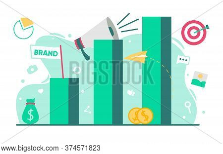 Financial Investments, Returns On Investment Business Management Growth Concept Marketing Money Anal
