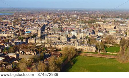City Of Oxford And Christ Church University - Aerial View -aerial Photography