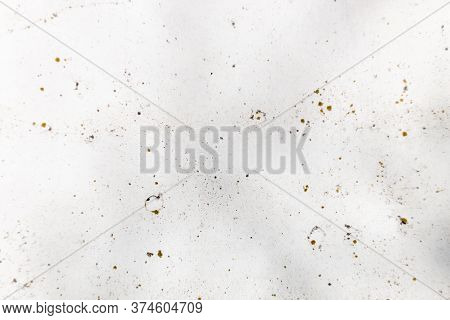 White Plastered Wall With Splashes. Plaster Background