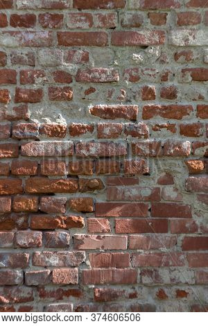 Chipped Brick, The Remains Of Cement, Plaster