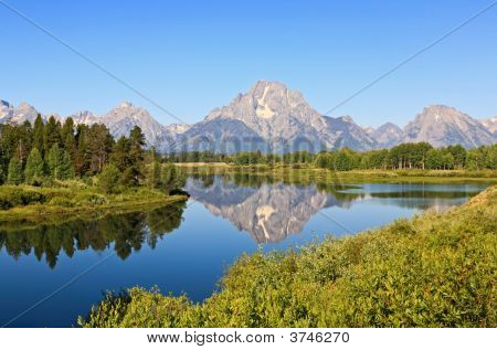 Turnout Oxbow โค้งใน Teton แกรนด์