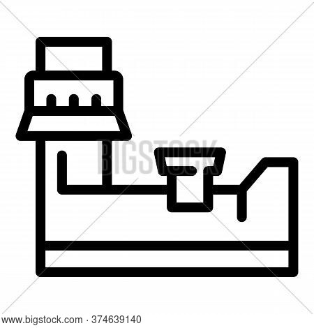 Drilling Lathe Icon. Outline Drilling Lathe Vector Icon For Web Design Isolated On White Background