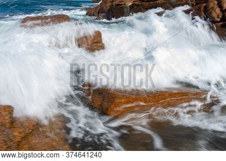 Rose Granit Sea Shore In Britanny Travel And Hiking