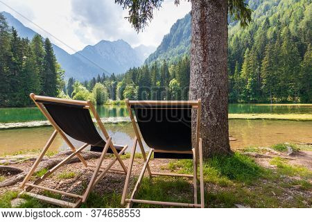 Kamnik-savinja Alps At Plansar Lake In Jezersko, Slovenia