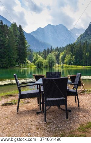 Kamnik-savinja Alps At Plansar Lake In Jezersko, Slovenia