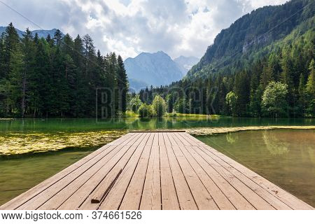 Kamnik-savinja Alps At Plansar Lake In Jezersko, Slovenia