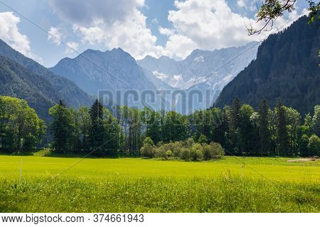 Kamnik-savinja Alps At Plansar Lake In Jezersko, Slovenia