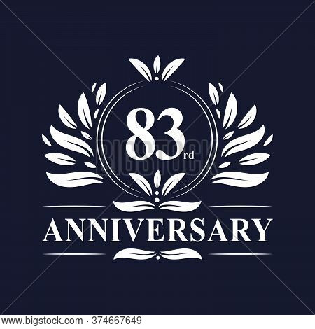 83 Years Anniversary Logo, Luxurious 83rd Anniversary Design Celebration.