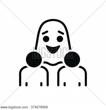 Black Solid Icon For Materialise Exteriorize Externalize People Ghost