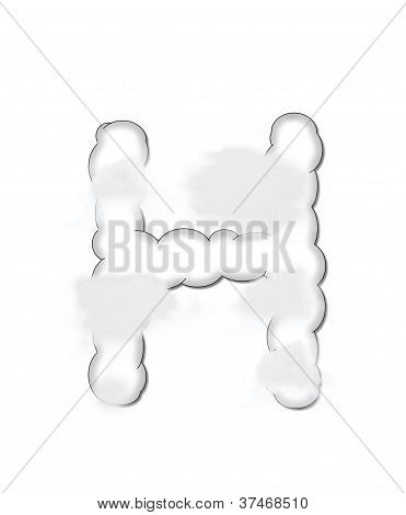 Alphabet Cloudy H