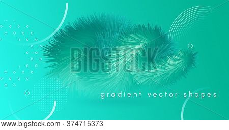 Blue Gradient Fluid. 3d Dynamic Movement. Graphic Concept. Vector Digital Gradient Fluid. Futuristic