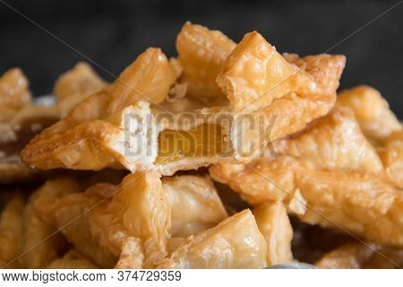Fried Pastry With Quince And Batata Typical Of South America Gastronomy