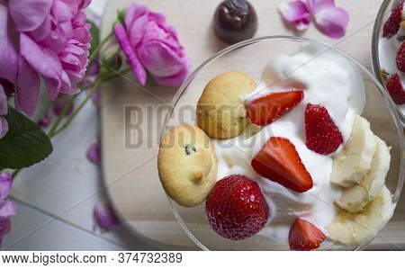 Cake Background. Close Up Of Chocolate Cake Background. Fresh Chocolate Cake Background. Background 