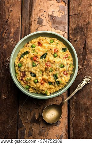 Dalia Khichdi Or Daliya Khichadi Is A Delicious One Pot Meal Made From Broken Wheat And Vegetables,