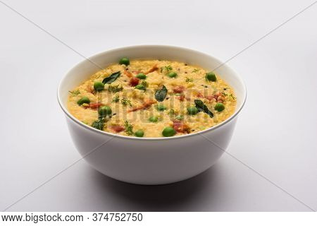 Dalia Khichdi Or Daliya Khichadi Is A Delicious One Pot Meal Made From Broken Wheat And Vegetables,