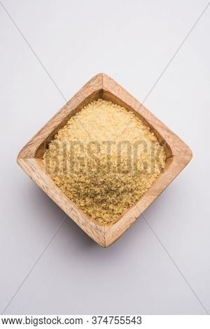 Raw Broken Wheat Or Daliya Or Dalia, Selective Focus