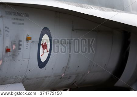 Avalon, Australia - February 24, 2015: Royal Australian Air Force Roundel On The Fuselage Of A F/a-1