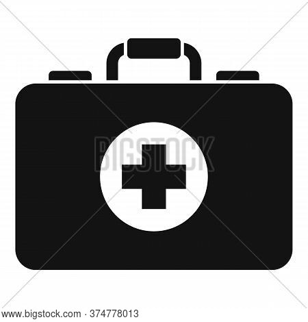 First Aid Kit Bag Icon. Simple Illustration Of First Aid Kit Bag Vector Icon For Web Design Isolated