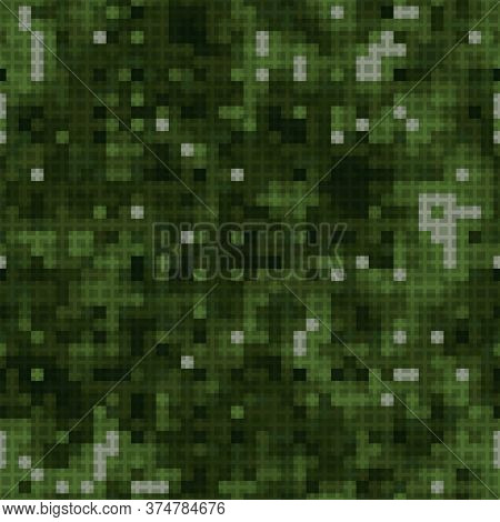 Texture Military Camouflage Seamless Pattern. Abstract Army Vector Illustration