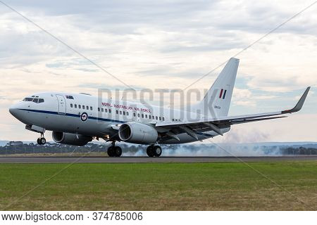 Avalon, Australia - February 27, 2015: Royal Australian Air Force (raaf) Boeing 737-7df Vip Transpor