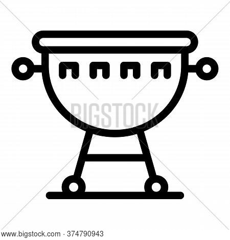 Mobile Brazier Icon. Outline Mobile Brazier Vector Icon For Web Design Isolated On White Background