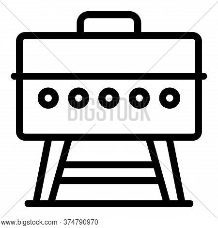Backyard Bbq Icon. Outline Backyard Bbq Vector Icon For Web Design Isolated On White Background