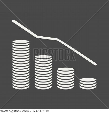 Bankruptcy - Business Icon In Flat Style. Graphic Design Elements For Ad, Apps, Website, Packaging, 