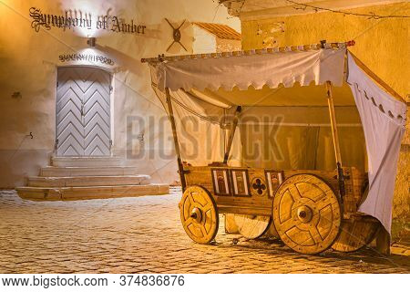 Historic Tallinn Souvenirs And Shops At Night