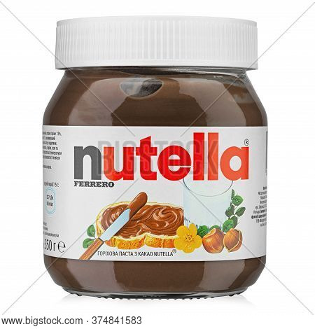 Ukraine, Kyiv - June 30. 2020: Jar Of Nutella Hazelnut Spread.nutella Is The Brand Name Of A Hazelnu
