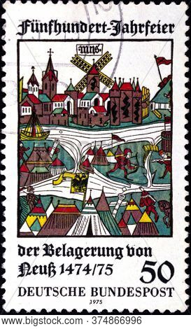 02 08 2020 Divnoe Stavropol Territory Russia The Germany Postage Stamp 1975 The 500th Anniversary Of