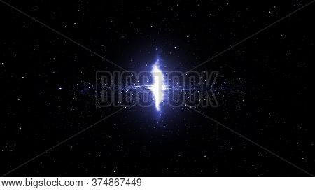 Spiral Galaxy In Deep Spcae, 3d Illustration