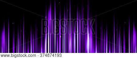Panomaric Glowing Blurred Light Stripes In Motion Over On Abstract Background. Colorful Rays. Led Li