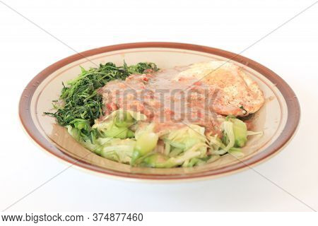 Vegetables For Pecel Ingredient. Pecel Is Traditional Food From West Java Indonesia Made From Steame