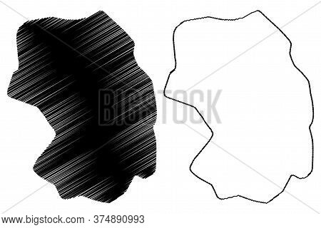 Kirkuk City (republic Of Iraq, Kirkuk Governorate) Map Vector Illustration, Scribble Sketch City Of 