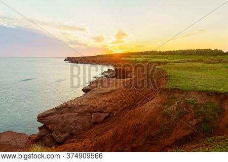 Sunrise View In The Oceanview Lookoff, Cavendish, Prince Edward Island, Canada