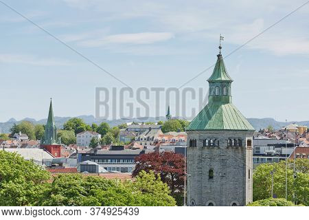 The Valberg Tower Overlooking Town Of Stavanger In Norway