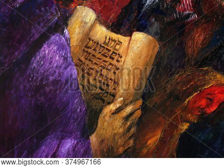 BAD URACH, GERMANY - OCTOBER 21, 2014: The prophet Isaiah, the Old Testament, detail of high altar by Sieger Koder in St. Joseph's Church in Bad Urach, Germany