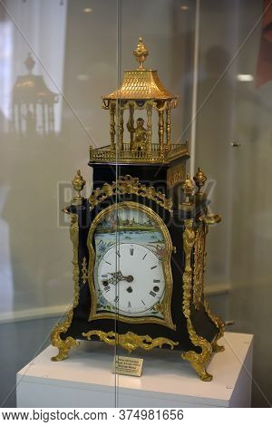 Russia, Angarsk. 02/01/2018 Museum Of The Ancient Clock.
