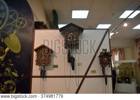 Russia, Angarsk. 02/01/2018 Museum Of The Ancient Clock.