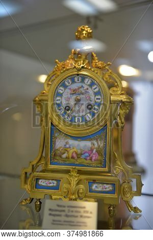 Russia, Angarsk. 02/01/2018 Museum Of The Ancient Clock.