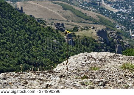 Set Of Some Mountains In Crimea, Crimean Nature