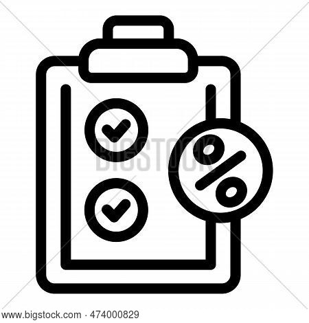 Tax Deduction Icon Outline Vector. Money Return. Finance Credit