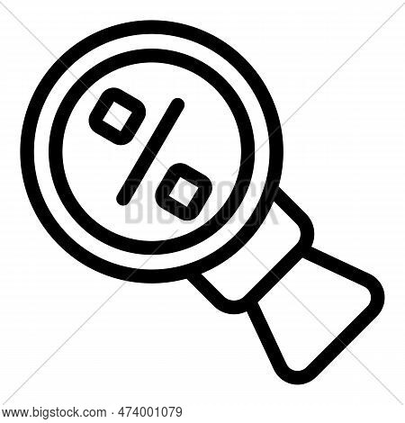 Search Credit Icon Outline Vector. Tax Deduction. Finance Cut