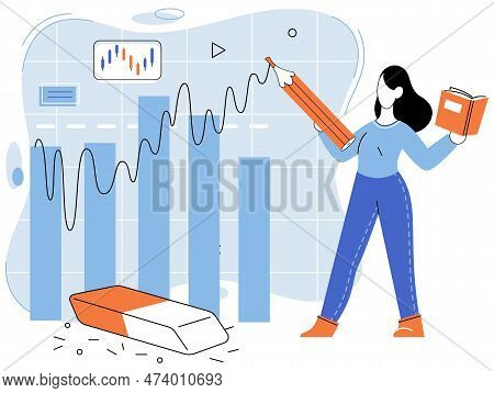 Stock Market Manipulation Concepts Set, Change Business Graph Indicator, Influence Crypto Currency P